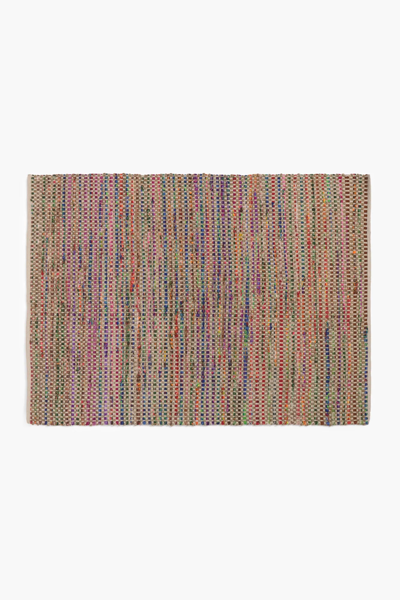 Alfombra de yute y tela multicolor Cando