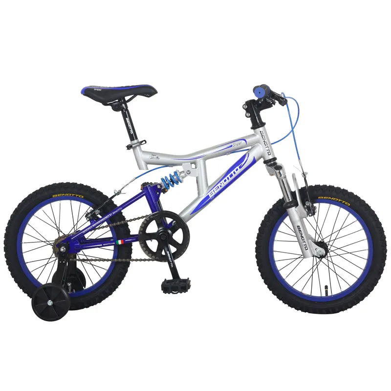 Bicicleta BENOTTO Montaa SNIPER R16 1V. Nio DS Frenos 'V' Acero Gris/Azul Talla:UN