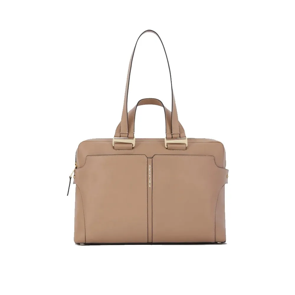 Bolso / Maletín de Piel Piquadro CA6130S126/RO Color Beige