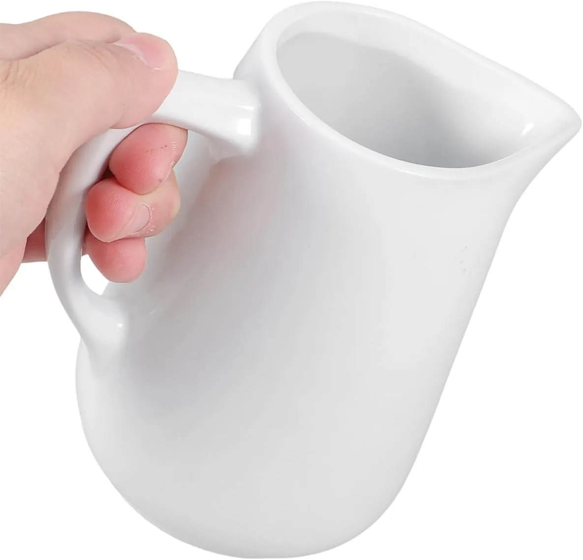 PRETYZOOM 3 Juegos Jarra De Leche De Cerámica Jarra para Calentar Leche Jarra De Crema De Cerámica Jarra De Cerámica Blanca Taza